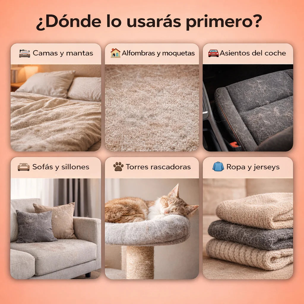 ¡Elimina el pelo de tu mascota en segundos! Manopla Quitapelos PetHair Off™ + Pelota Antiestres GRATIS